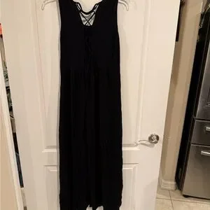 chinese dress ladies Plus Size Lace-Up Corset Maxi Dress